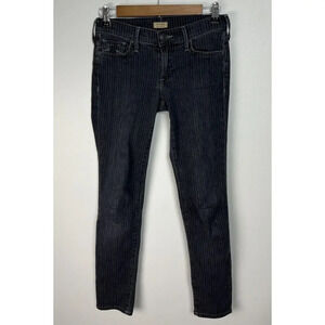 True Religion Victoria Skinny Cigarette Jeans Pinstripe Size 25 Stretch Wm’s